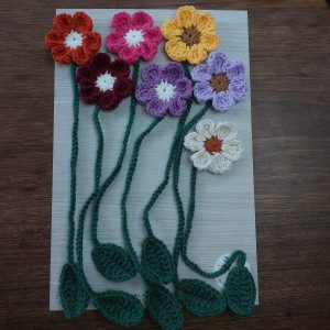 Easy flower bookmark crochet