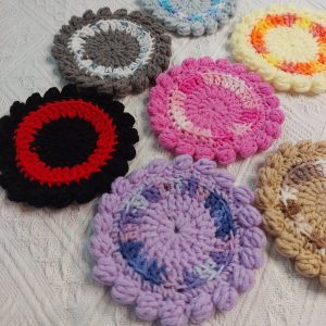 Bobble Stitch Crochet Coaster