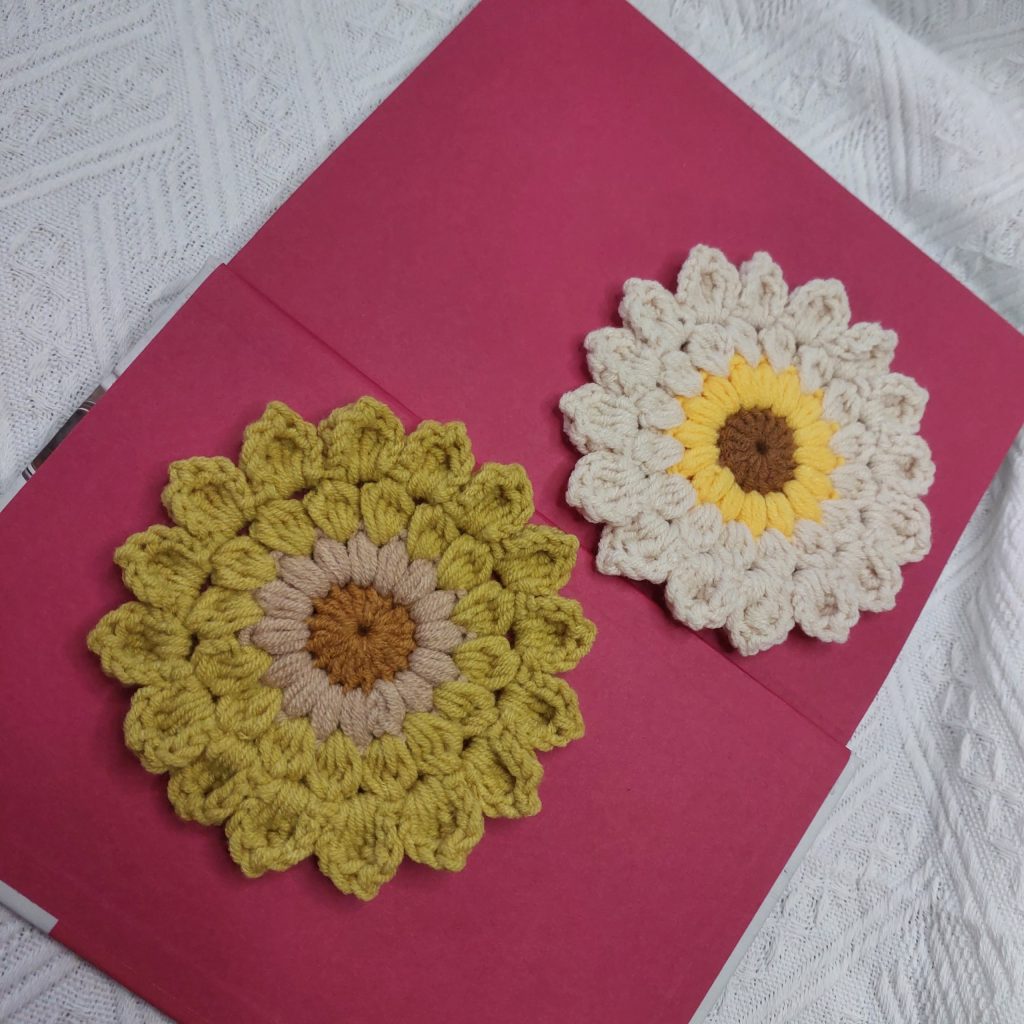 Sunflower Coaster Crochet Pattern - Easy for beginner (English subtitles)