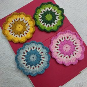 Crochet Flower & Crochet Coaster Tutorial