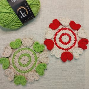 Crochet Heart Coaster Tutorial – Free Crochet Pattern