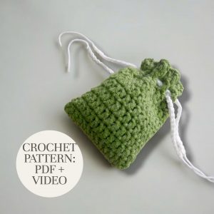 Easy Crochet Drawstring Pouch for Beginners